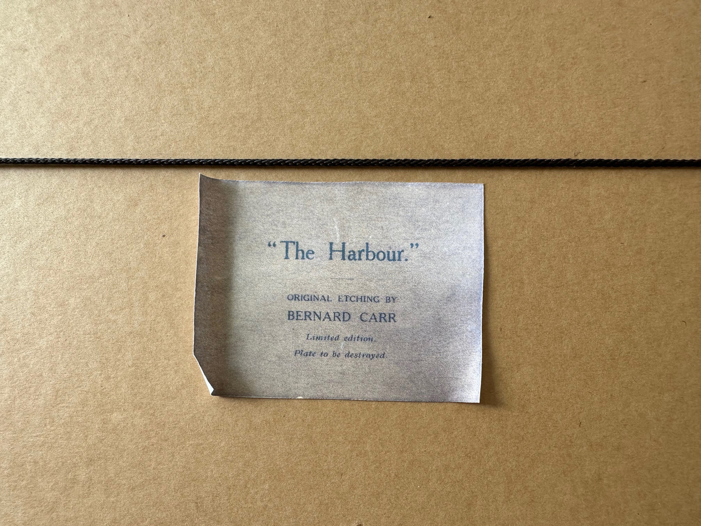 Original Etching “The Harbour” signed