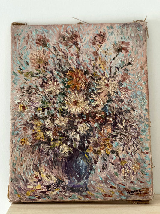 French school 20th C flowers Still life (Signed)