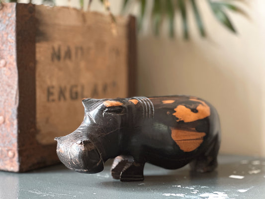 Vintage Hippopotamus Figurine